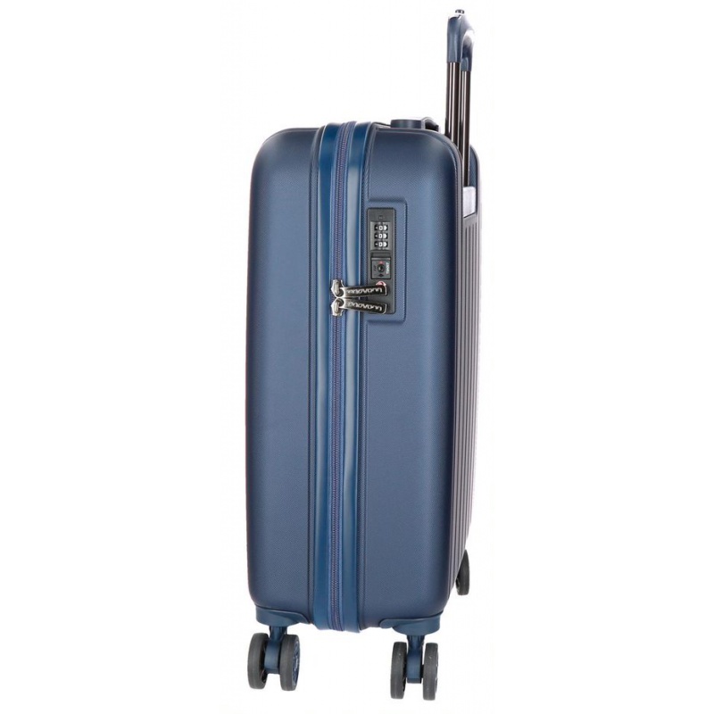 MOVOM Wood Navy Blue, Škrupinový cestovný kufor, 55x40x20cm, 38L, 5319164 (small)