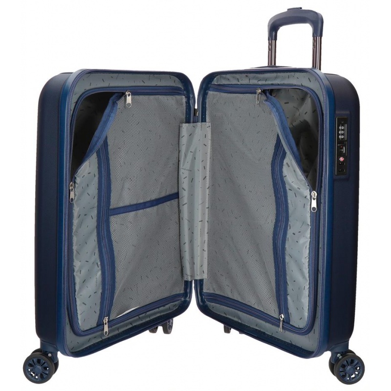 MOVOM Wood Navy Blue, Škrupinový cestovný kufor, 55x40x20cm, 38L, 5319164 (small)