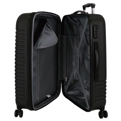 Sada luxusných ABS cestovných kufrov INDIA Negro, 70cm/55cm, 5089521 Sada luxusných ABS cestovných kufrov INDIA Negro, 70cm/55cm, 5089521