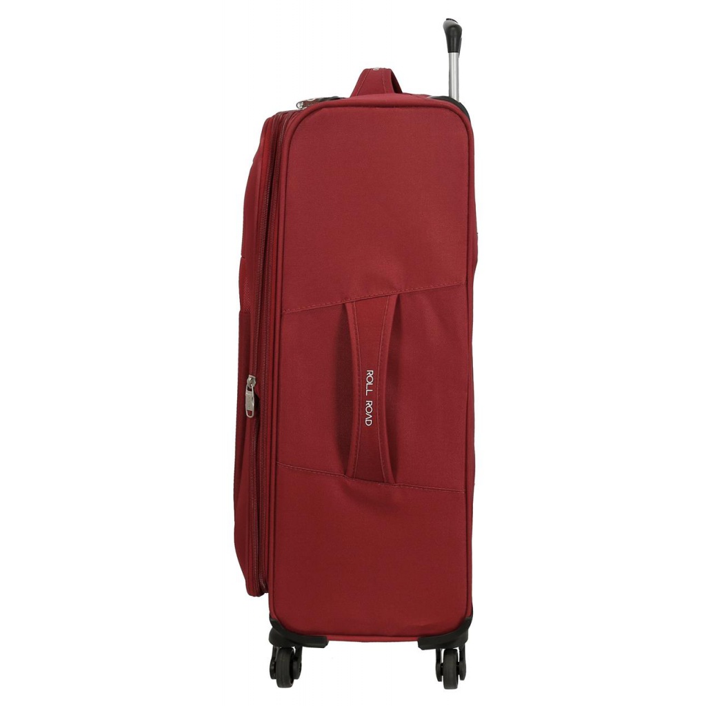 Textilný cestovný kufor ROLL ROAD ROYCE Red, veľký 93 l, 76 cm, Joumma Bags