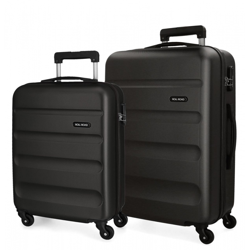 Sada ABS cestovních kufrů ROLL ROAD FLEX Black/Černé, 55-65cm, 5849560 Sada ABS cestovních kufrů ROLL ROAD FLEX Black/Černé, 55-65cm, 5849560