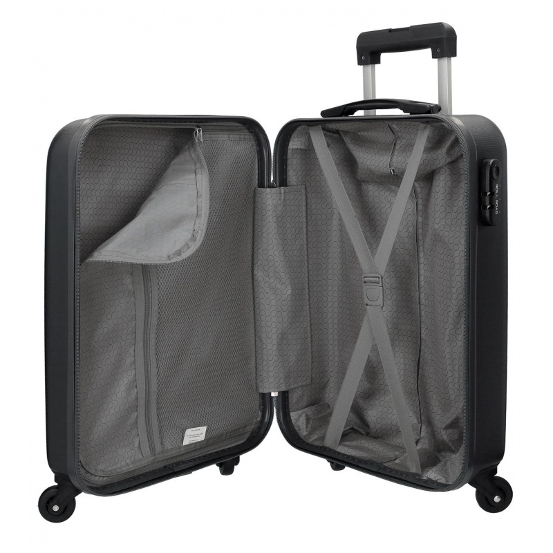 ROLL ROAD Flex Black, Sada ABS cestovných kufrov, 55-65cm, 5849560 ROLL ROAD Flex Black, Sada ABS cestovných kufrov, 55-65cm, 5849560