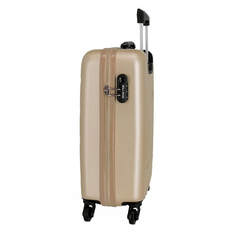 ROLL ROAD Flex Champagne, ABS Cestovný kufor, 55x38x20cm, 35L – kufor na cesty ROLL ROAD Flex Champagne, ABS Cestovný kufor, 55x38x20cm, 35L – kufor na cesty