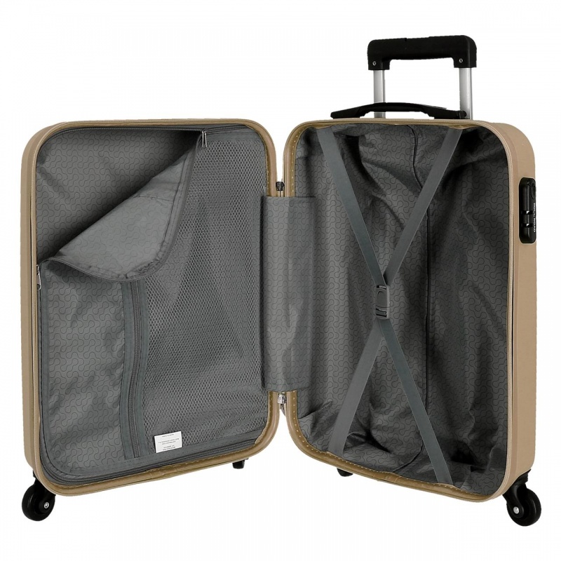 ROLL ROAD Flex Champagne, ABS Cestovný kufor, 55x38x20cm, 35L – kufor na cesty ROLL ROAD Flex Champagne, ABS Cestovný kufor, 55x38x20cm, 35L – kufor na cesty