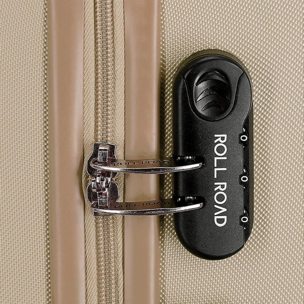 ROLL ROAD Flex Champagne, ABS Cestovný kufor, 55x38x20cm, 35L –  kufor na cesty