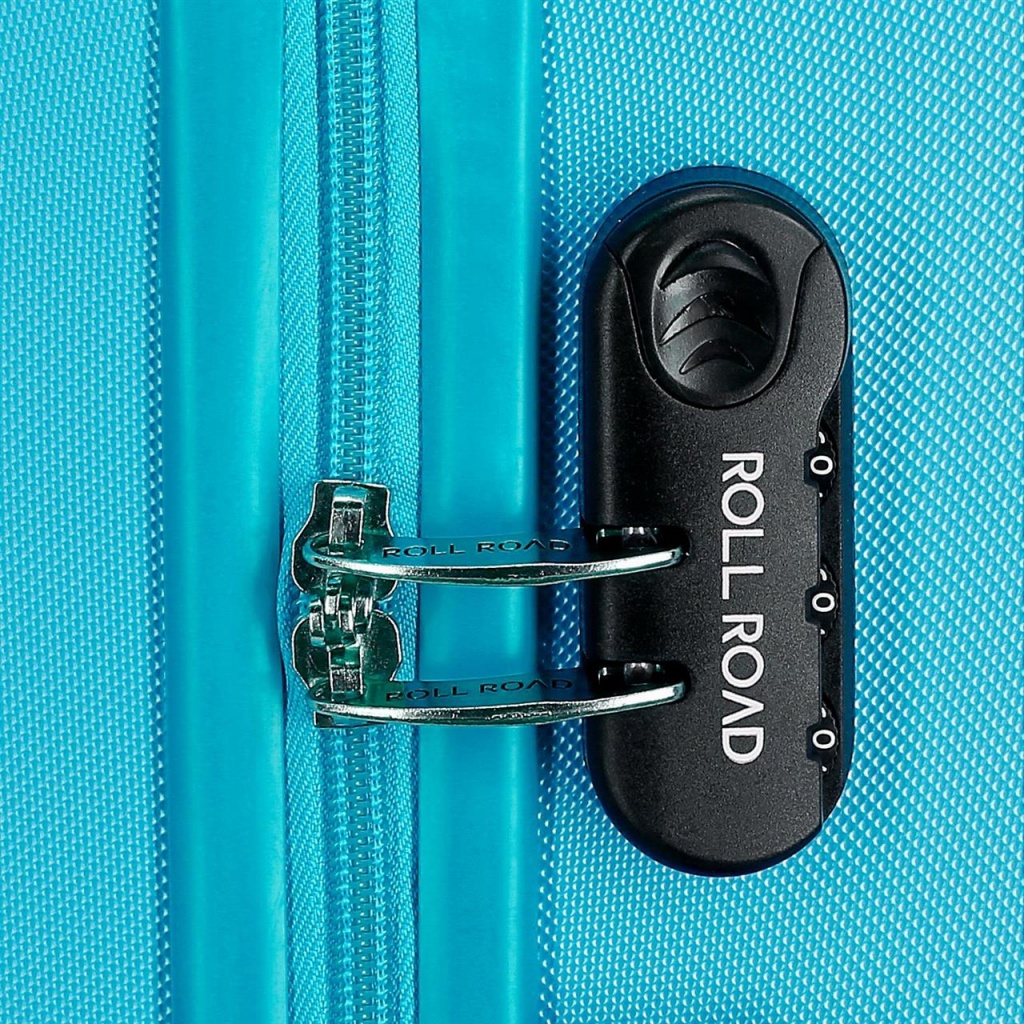 Sada cestovných kufrov Roll Road Flex Azul Claro, ABS, 55–65 cm