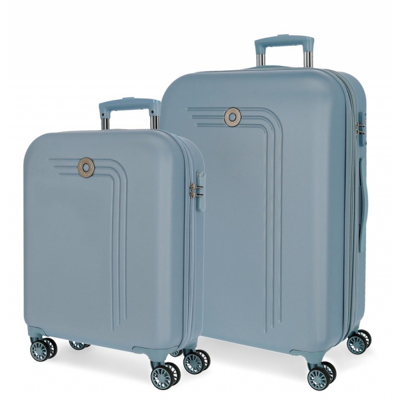 Movem Riga Light Blu, Sada luxusních ABS cestovních kufrů 70cm/55cm, 5999563 Movem Riga Light Blu, Sada luxusních ABS cestovních kufrů 70cm/55cm, 5999563