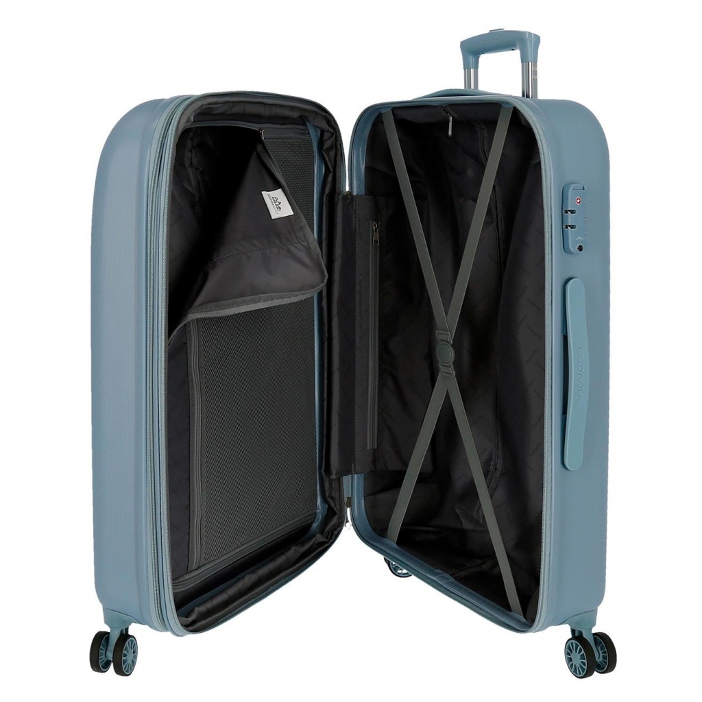Movem Riga Light Blu, Sada luxusních ABS cestovních kufrů 70cm/55cm, 5999563
