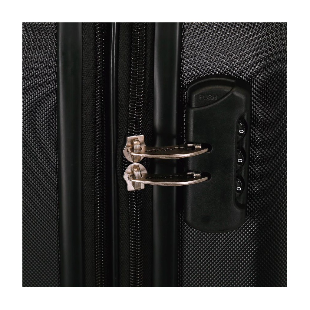 MOVOM Riga Black – Škrupinový cestovný kufor s otočnými kolieskami a číselným zámkom