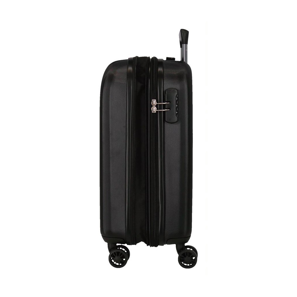 MOVOM Riga Black – Škrupinový cestovný kufor s otočnými kolieskami a číselným zámkom