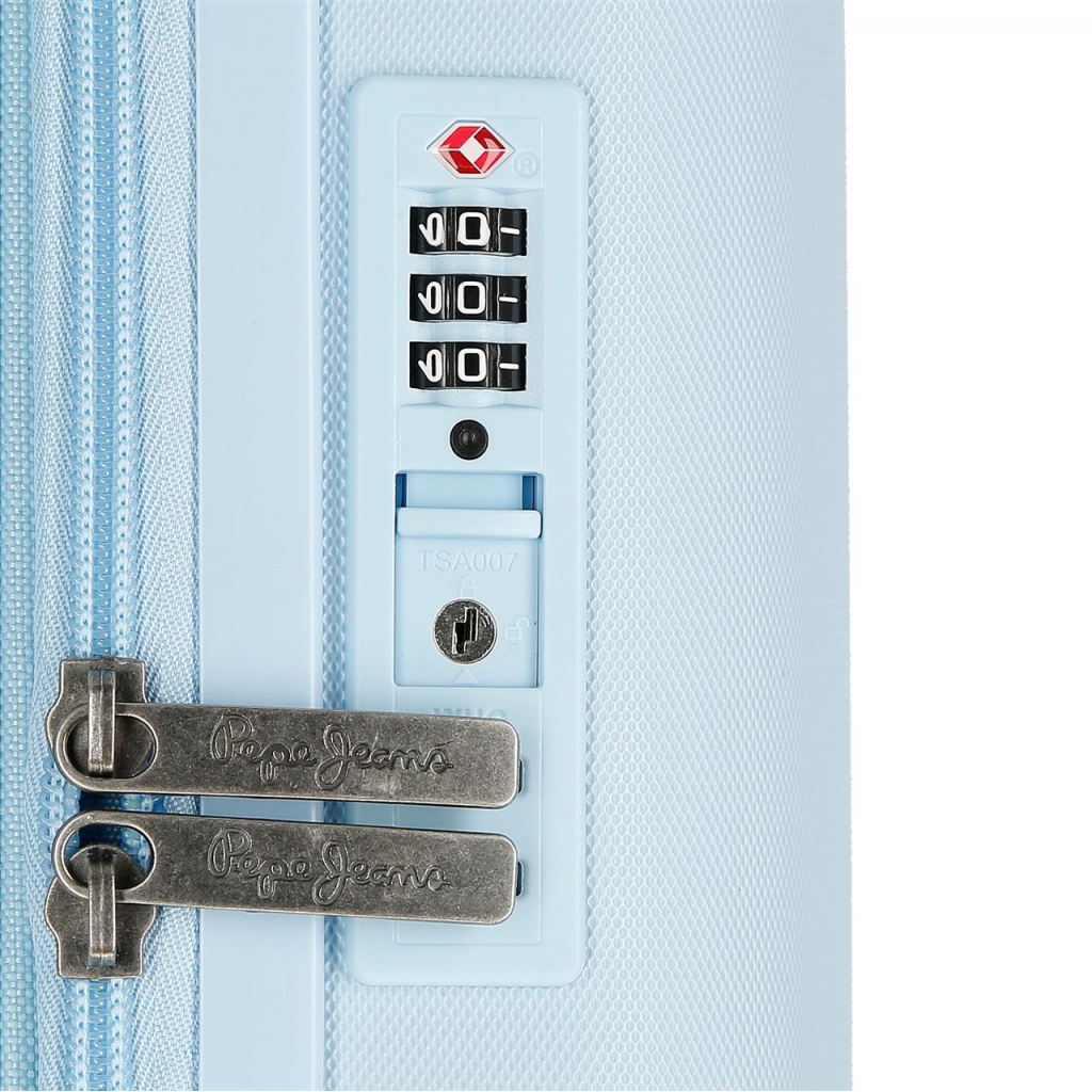ABS Cestovný kufor PEPE JEANS ACCENT Azul, 55x40x20cm, 37L, 7698634 (small exp.)