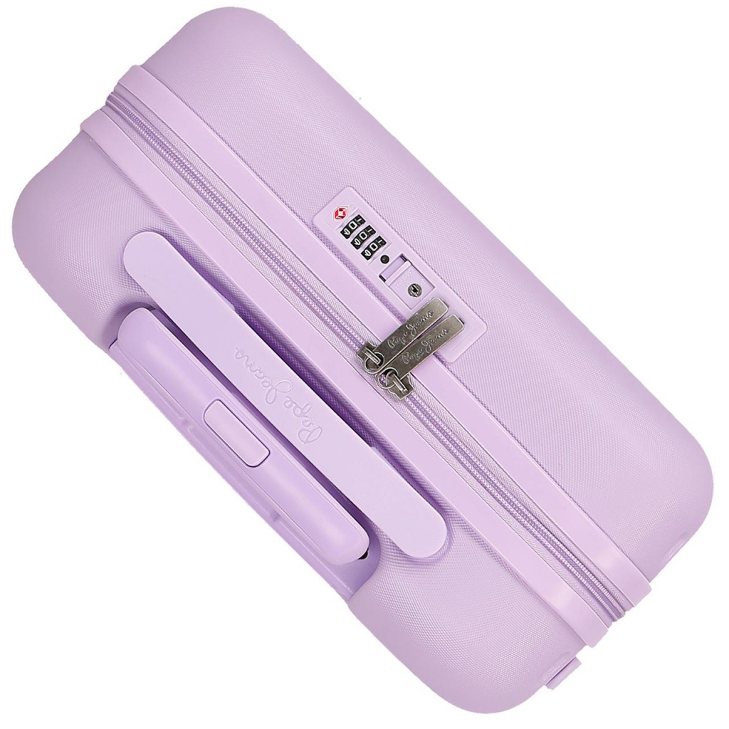 Pepe Jeans Accent Lila – príručný ABS kufor 55×40×20 cm, 37L