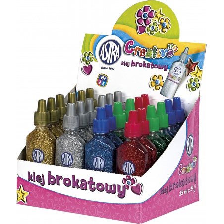 CREATIVO Glitrové lepidlo se třpytkami 35ml, mix barev, 332114003