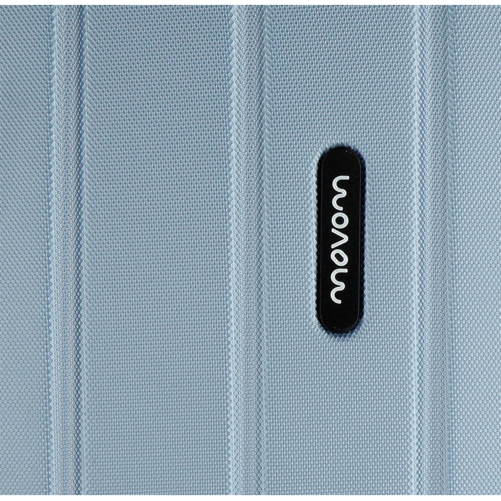 MOVOM Wood Steel Blue – Veľký rozšíriteľný škrupinový kufor 75×52×32 cm, 109L, TSA zámok