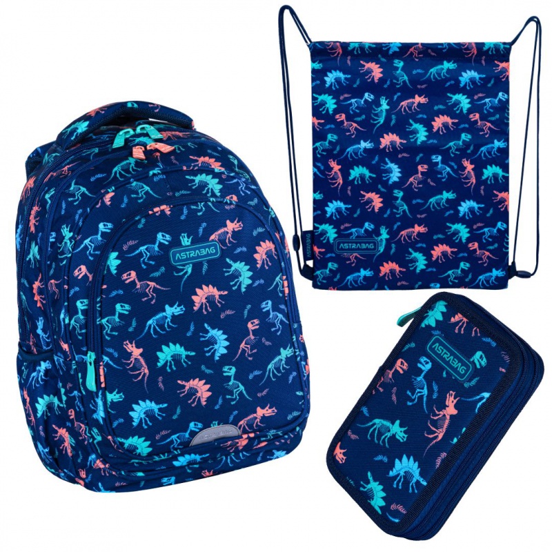 Výhodný set pre školáka Dinosaur (ergonomický batoh, peračník, vrecúško) Výhodný set pre školáka Dinosaur (ergonomický batoh, peračník, vrecúško)