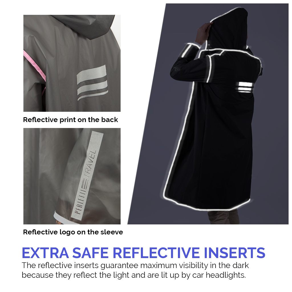 Kvalitný pánsky pršiplášť Perletti Nero/Grey, veľ.L, 14225