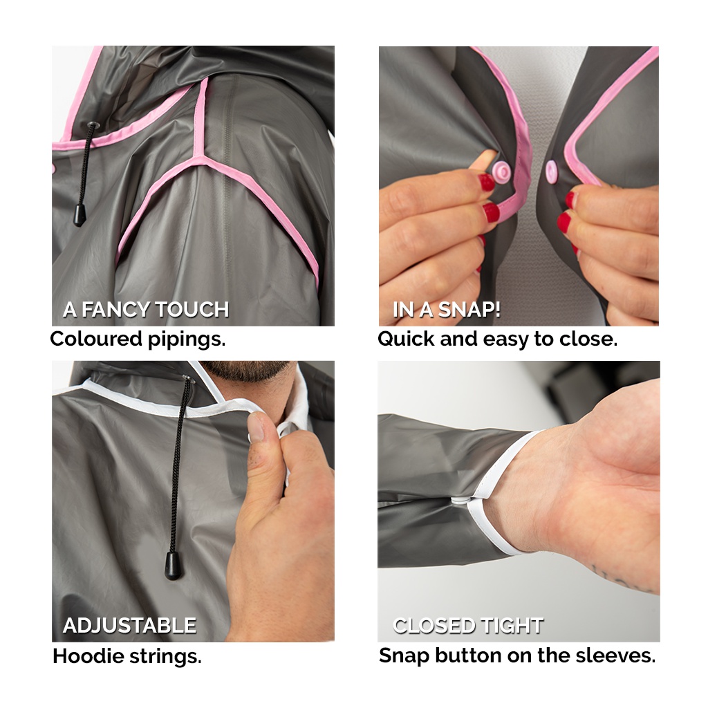 Kvalitný pánsky pršiplášť Perletti Nero/Grey, veľ.L, 14225