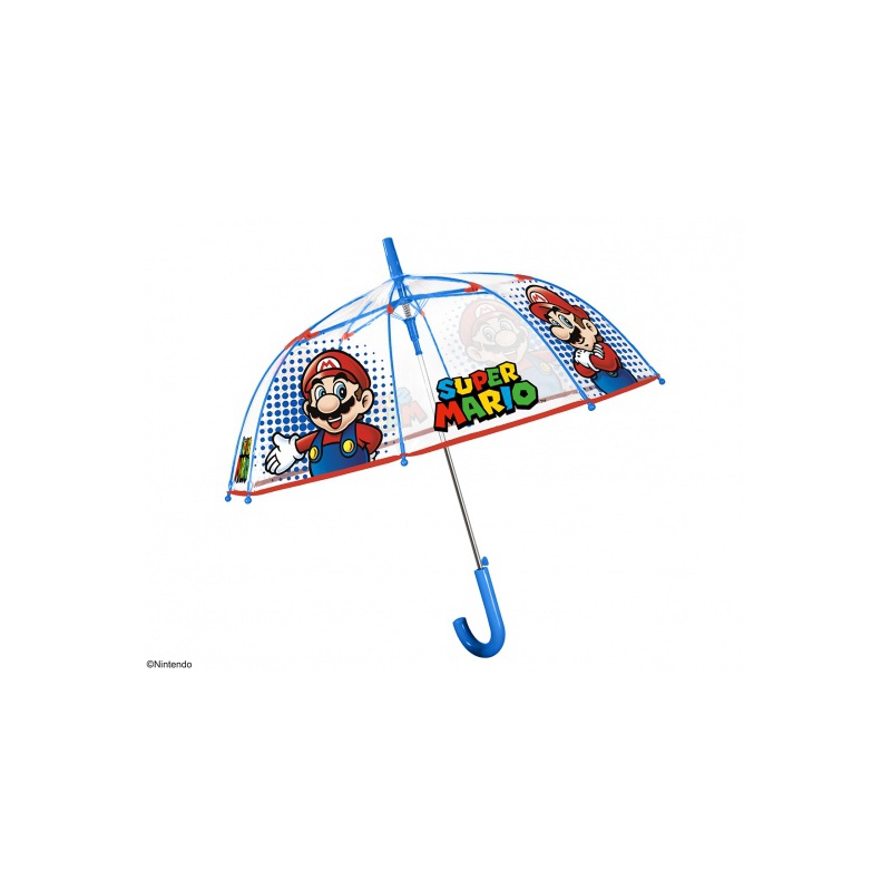 Dětský automatický deštník SUPER MARIO Transparent, 75064 Dětský automatický deštník SUPER MARIO Transparent, 75064