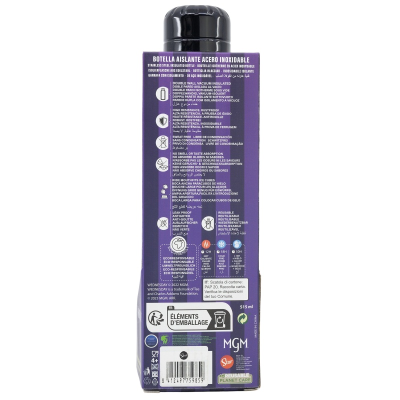 Nerezová fľaša / termoska Wednesday 515ml, 75985