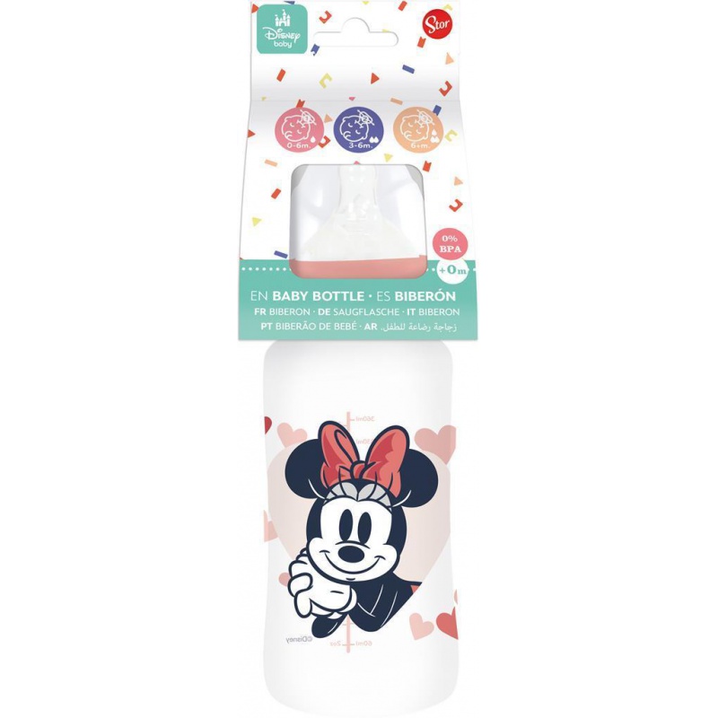 Dojčenská fľaša Minnie Mouse, 0+, 360ml, 10703 Dojčenská fľaša Minnie Mouse, 0+, 360ml, 10703