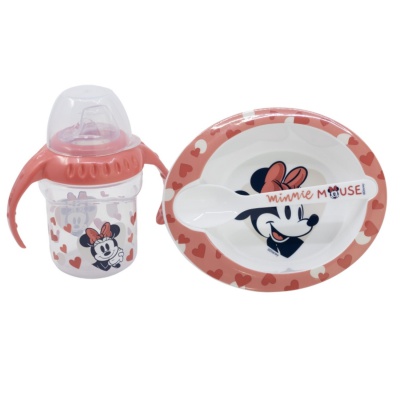 Jedálenská súprava Minnie Mouse - SET 3 ks (hrnček 250ml, tanier a lyžička), 10707 Jedálenská súprava Minnie Mouse - SET 3 ks (hrnček 250ml, tanier a lyžička), 10707