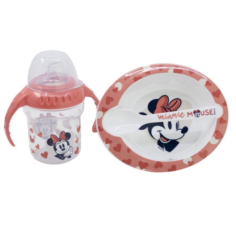 Jedálenská súprava Minnie Mouse - SET 3 ks (hrnček 250ml, tanier a lyžička), 10707 Jedálenská súprava Minnie Mouse - SET 3 ks (hrnček 250ml, tanier a lyžička), 10707