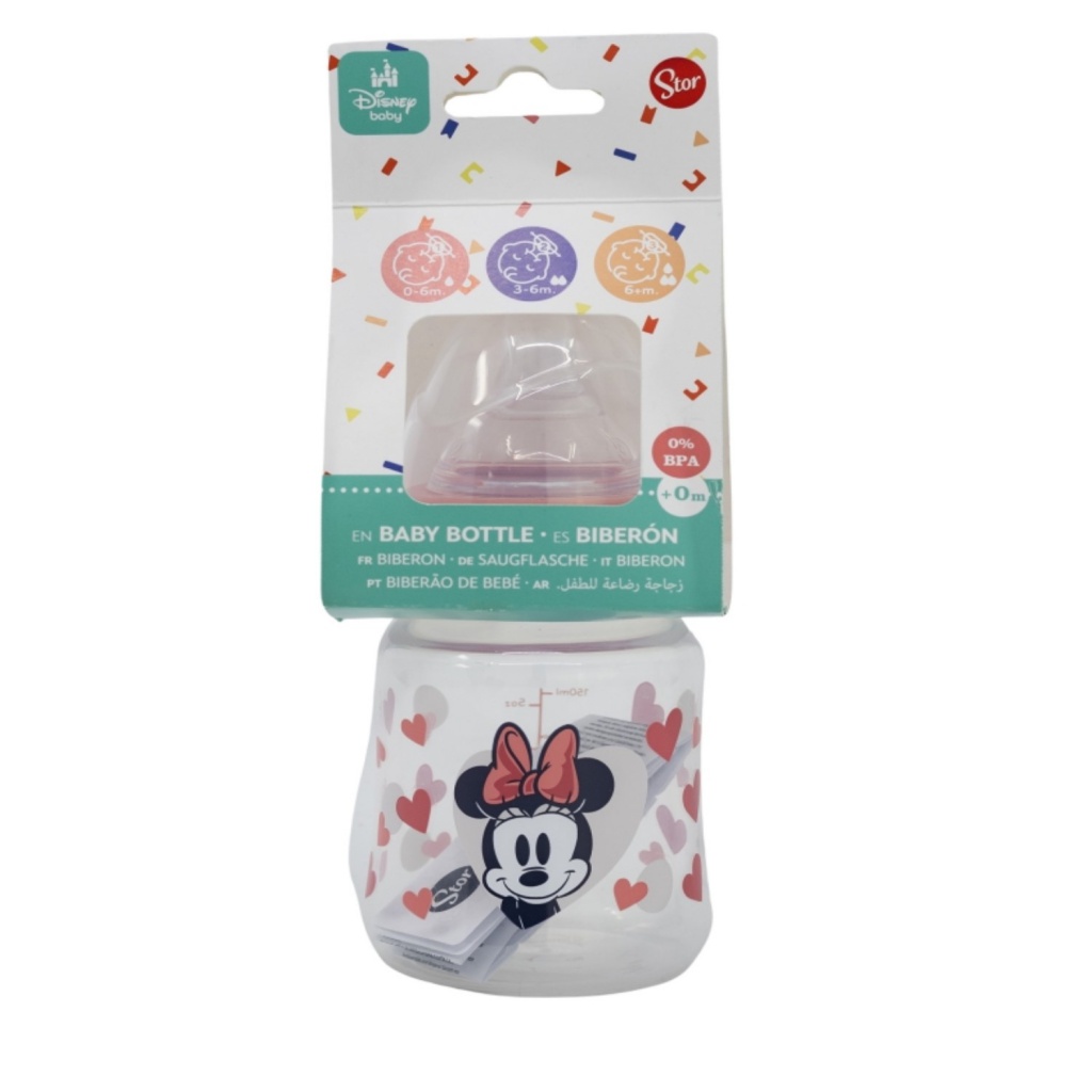 Kojenecká láhev Minnie Mouse s antikolikovým systémem, 150ml, 10701