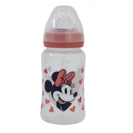 Dojčenská fľaša Minnie Mouse s antikolikovým systémom, 240ml, 10702