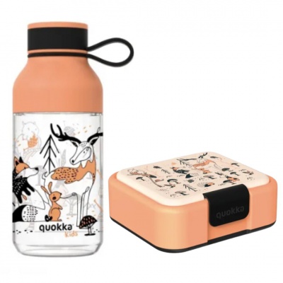 Výhodný set Quokka In the Wood - Delený box na jedlo + Fľaša s pútkom Výhodný set Quokka In the Wood - Delený box na jedlo + Fľaša s pútkom