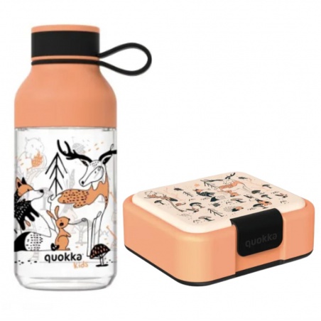 Výhodný set Quokka In the Wood - Delený box na jedlo + Fľaša s pútkom