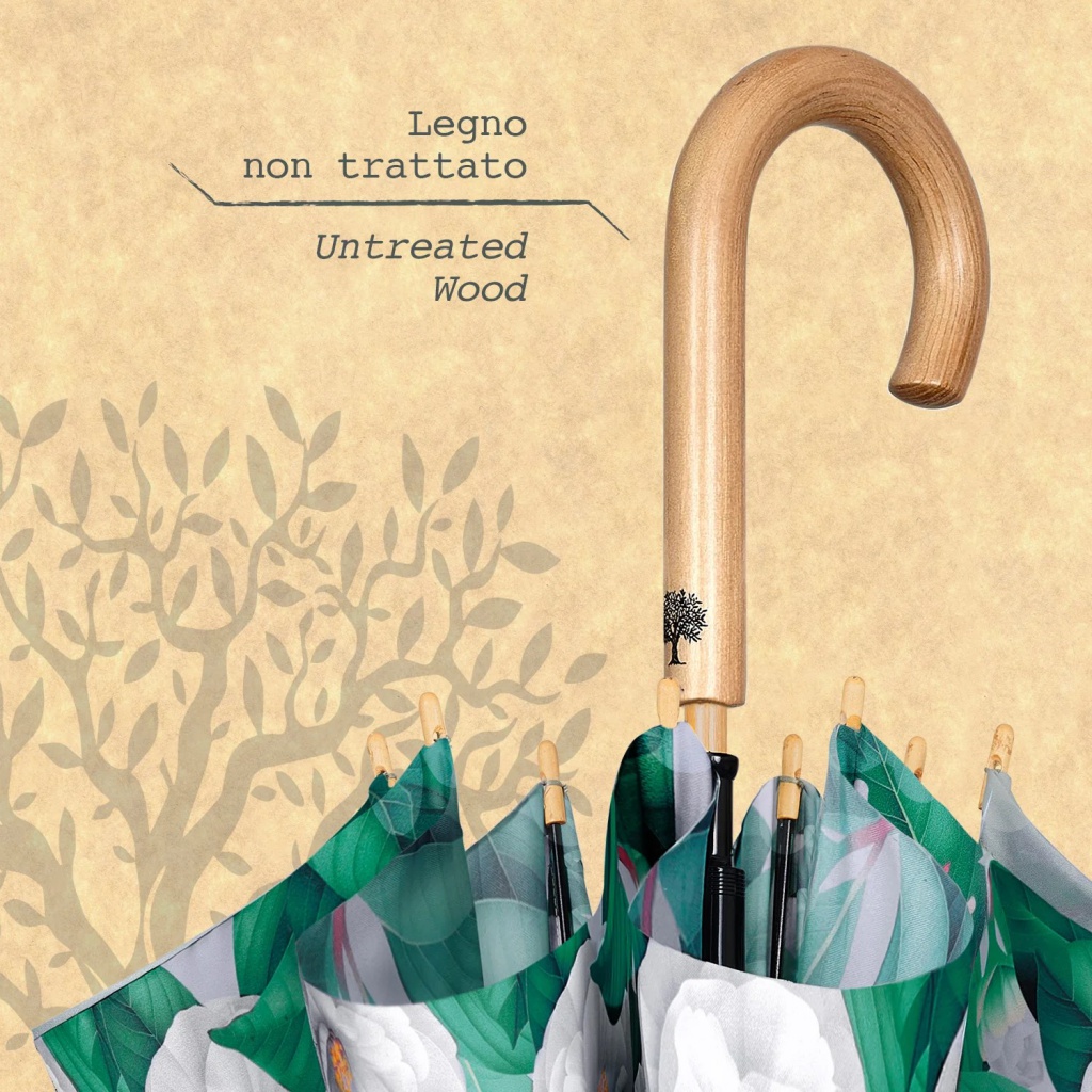 Dámsky automatický dáždnik Perletti Green "Camelie", 19148