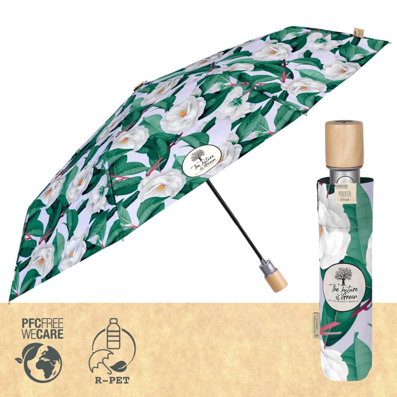 Dámský skládací deštník Green Camelie, 19149 Dámský skládací deštník Green Camelie, 19149