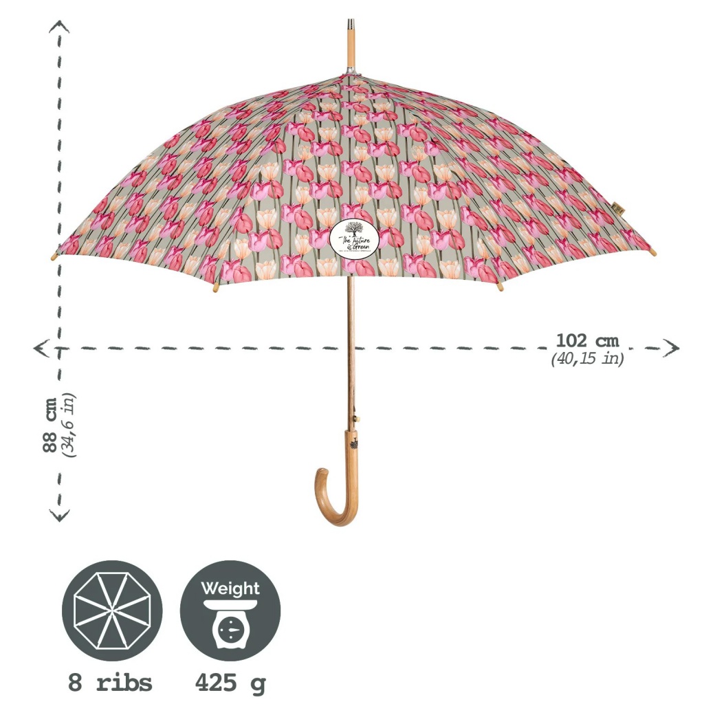 Dámsky automatický dáždnik Green Tulipani, 19150