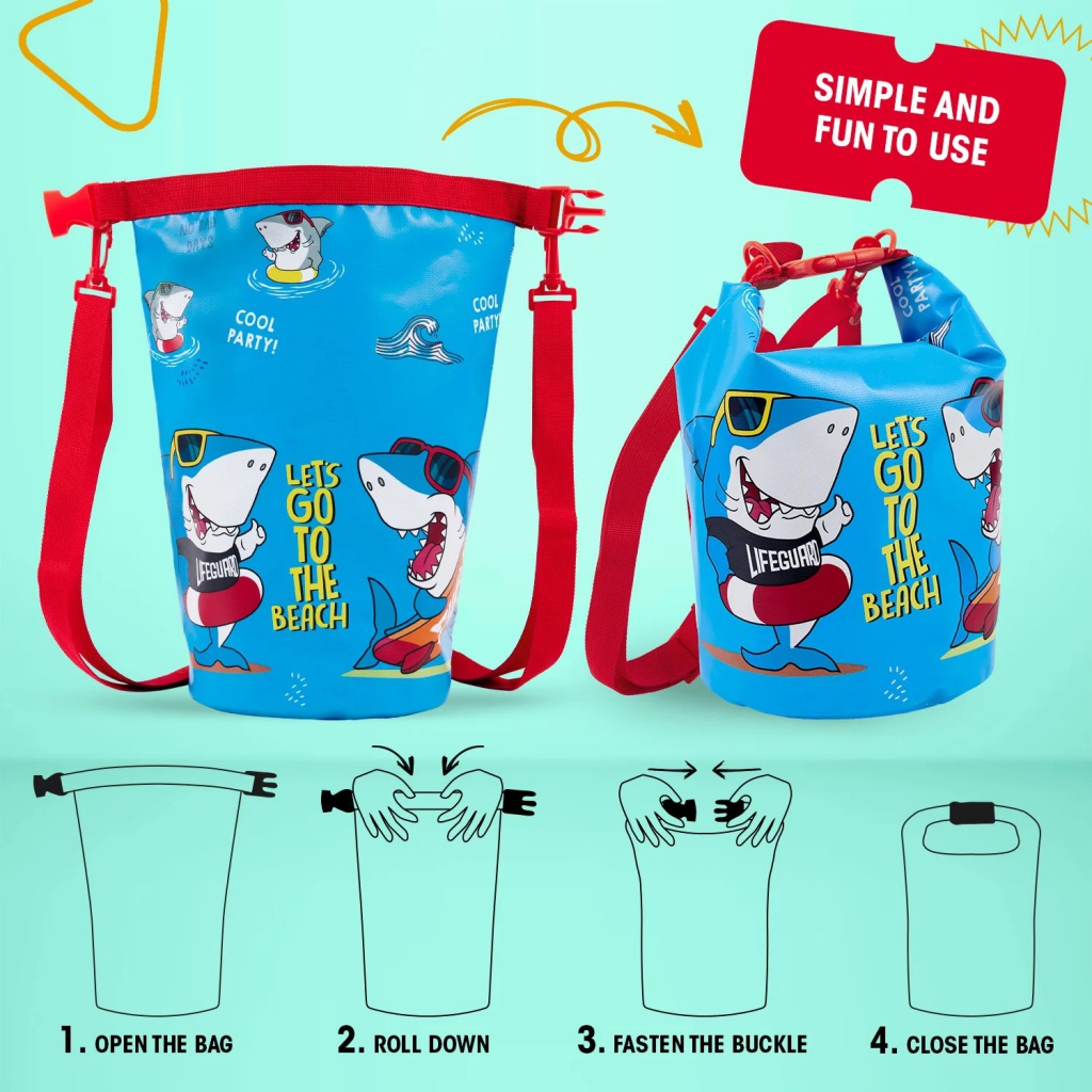 Vodotesný vak s  motívom žraloka Perletti, 14127