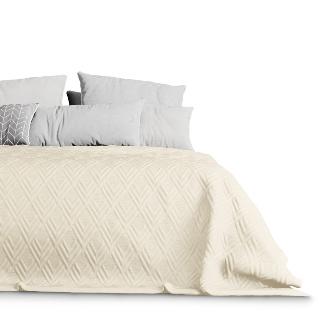 Obojstranný pléd na posteľ AmeliaHome Ophelia 220×240 cm béžový