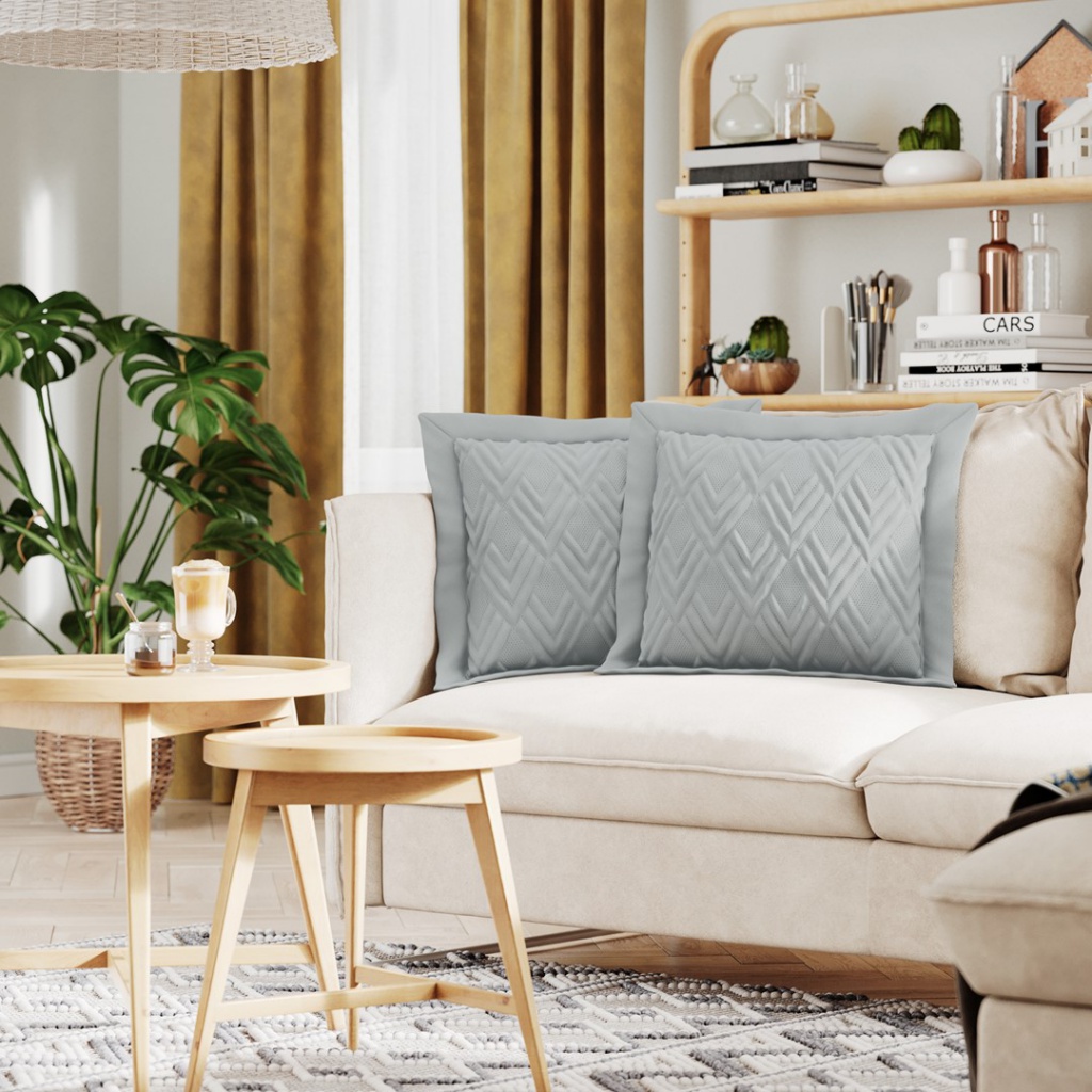 AmeliaHome, Dekorační polštář Ophelia, 45x45cm, ocelová šedá