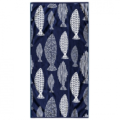 DecoKing, Luxusná plážová osuška FISH, 90 x 180 cm DecoKing, Luxusná plážová osuška FISH, 90 x 180 cm