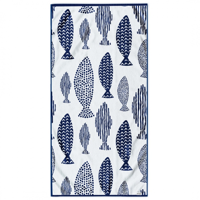 DecoKing, Luxusná plážová osuška FISH, 90 x 180 cm DecoKing, Luxusná plážová osuška FISH, 90 x 180 cm