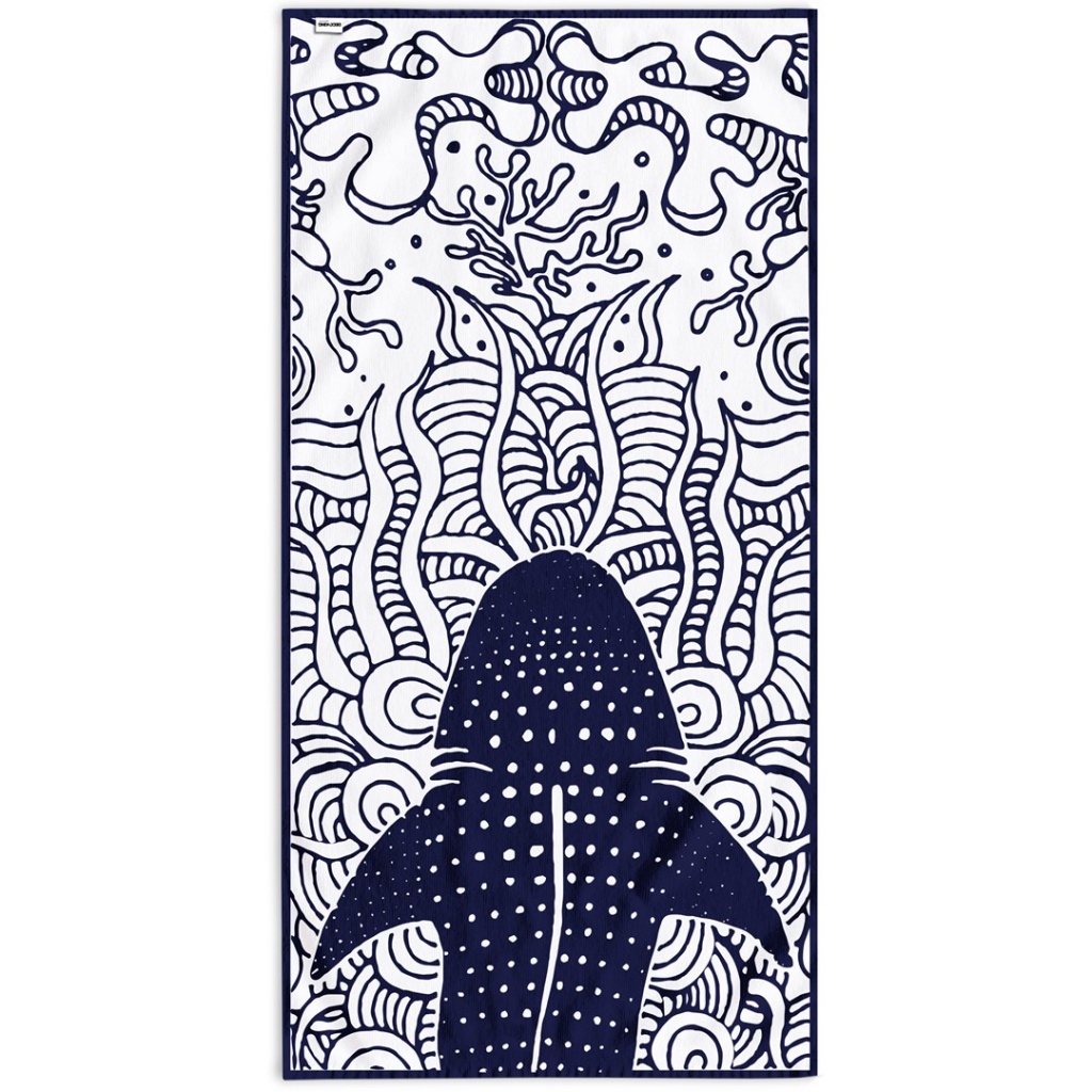 DecoKing SHARK plážová osuška 90 × 180 cm – luxusná bavlnená osuška k vode