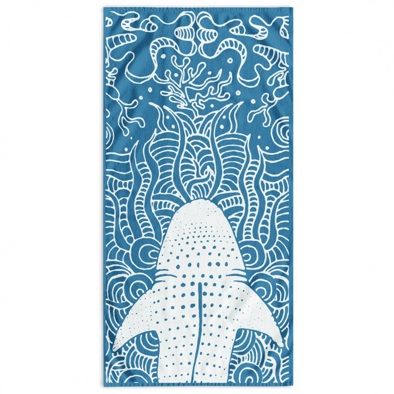 DecoKing, Luxusná plážová osuška BLUE SHARK, 90 x 180 cm DecoKing, Luxusná plážová osuška BLUE SHARK, 90 x 180 cm