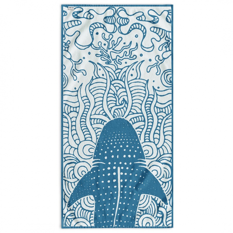 DecoKing, Luxusná plážová osuška BLUE SHARK, 90 x 180 cm DecoKing, Luxusná plážová osuška BLUE SHARK, 90 x 180 cm