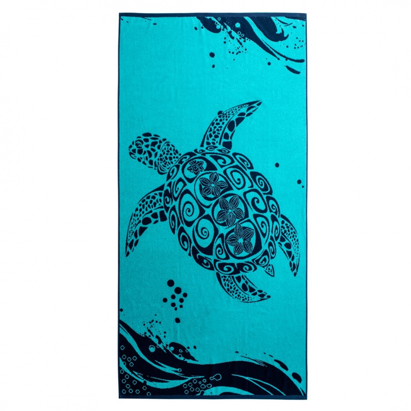 DecoKing TURTLE plážová osuška 90 × 180 cm – luxusná bavlnená osuška k vode