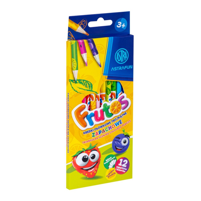 Trojhranné voňavé farbičky Frutos, 12 farieb, 312024002 Trojhranné voňavé farbičky Frutos, 12 farieb, 312024002