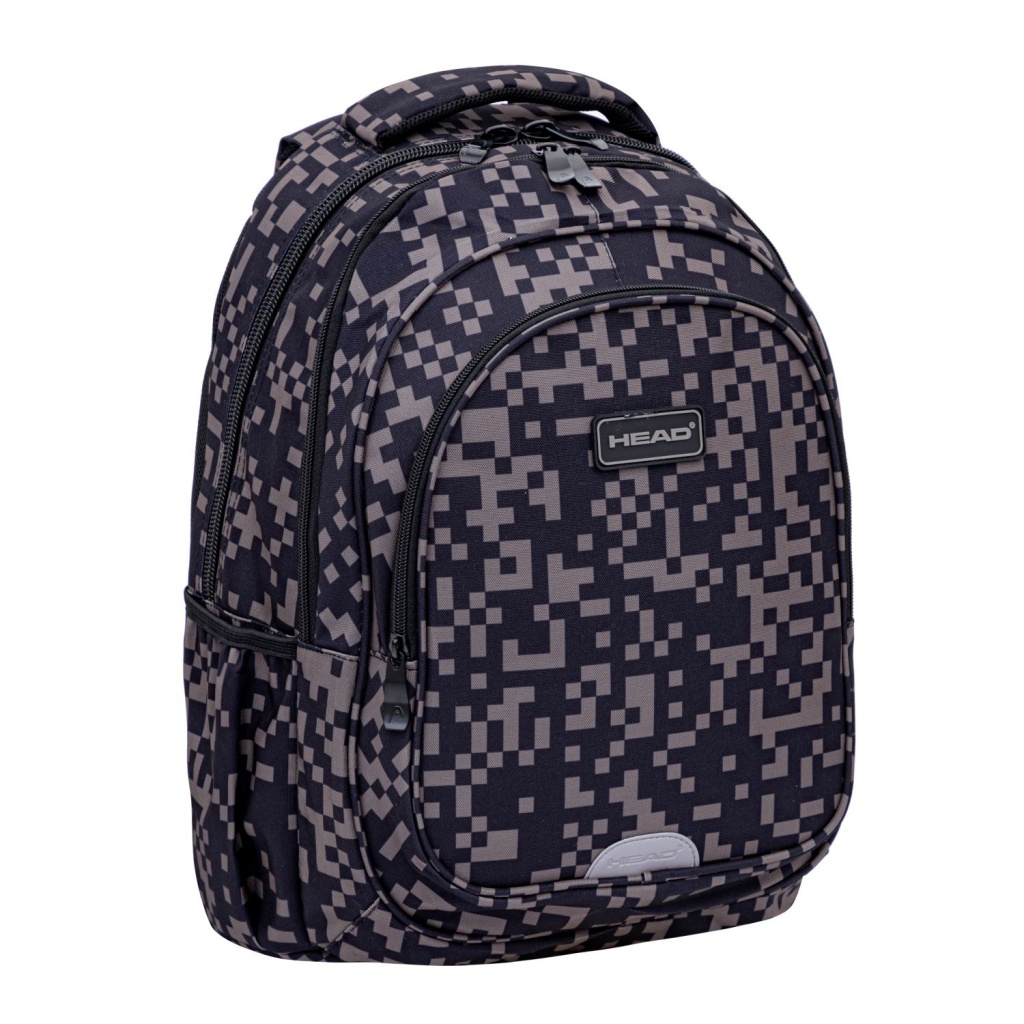 Školský batoh HEAD GREY BRICKS AB300 ergonomický pixelový batoh do školy