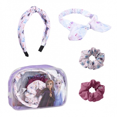 Beauty set DISNEY FROZEN 4ks (čelenky, scrunchie gumičky), 2500001946