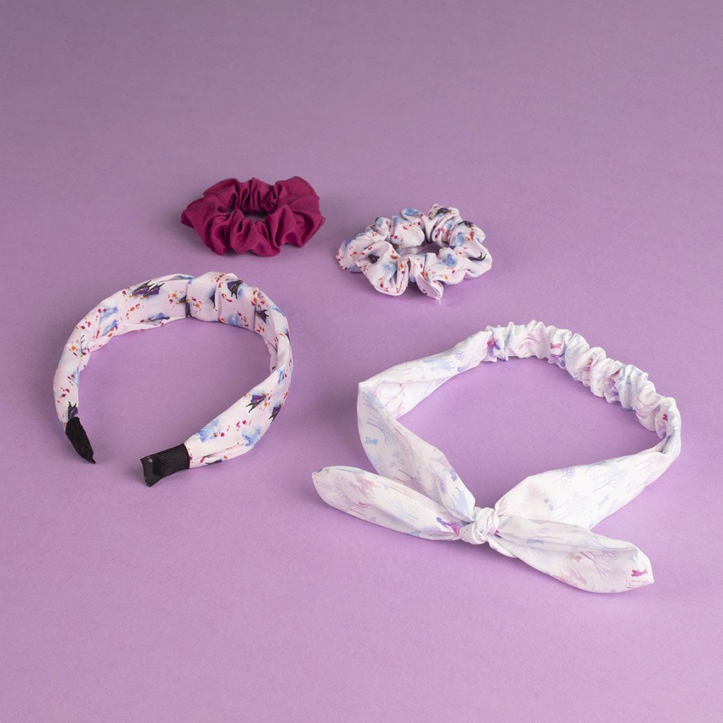 Beauty set DISNEY FROZEN 4ks (čelenky, scrunchie gumičky), 2500001946