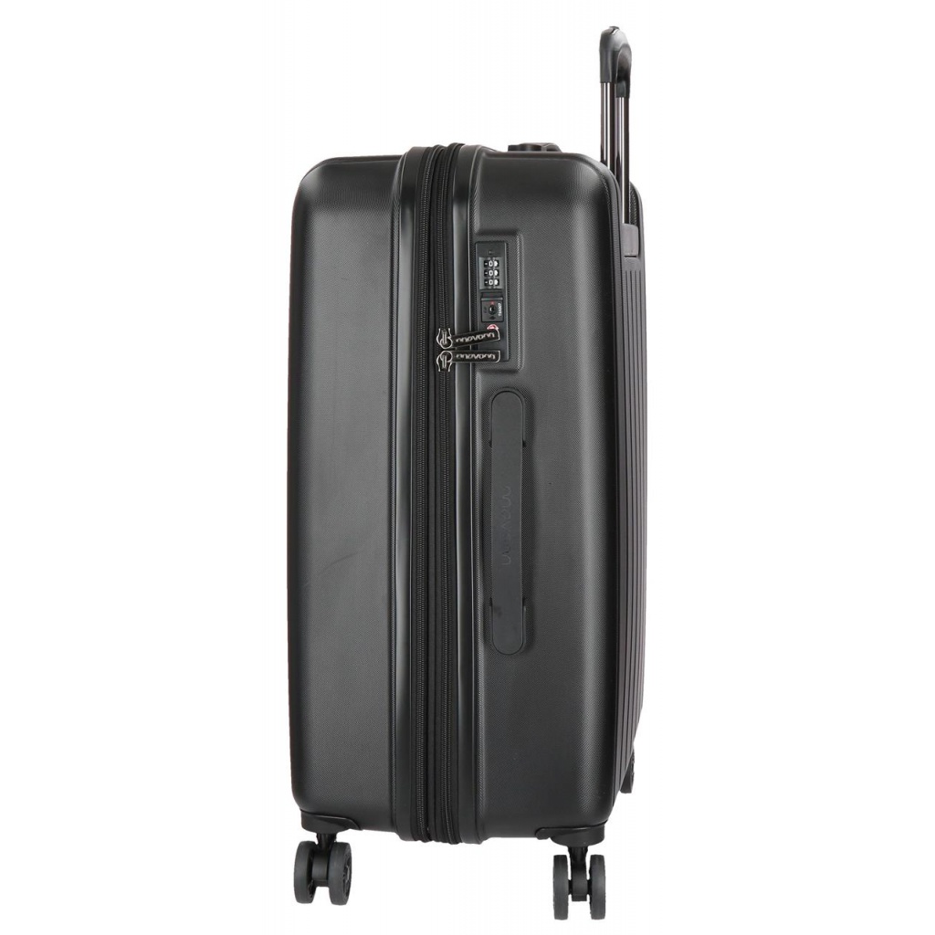 MOVOM Wood Black, Sada luxusných ABS cestovných kufrov, 75cm/65cm/55cm, 5318461