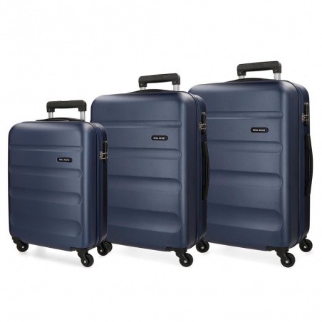 Sada ABS cestovních kufrů ROLL ROAD FLEX Navy Blue, 55-65-75cm, 5849462