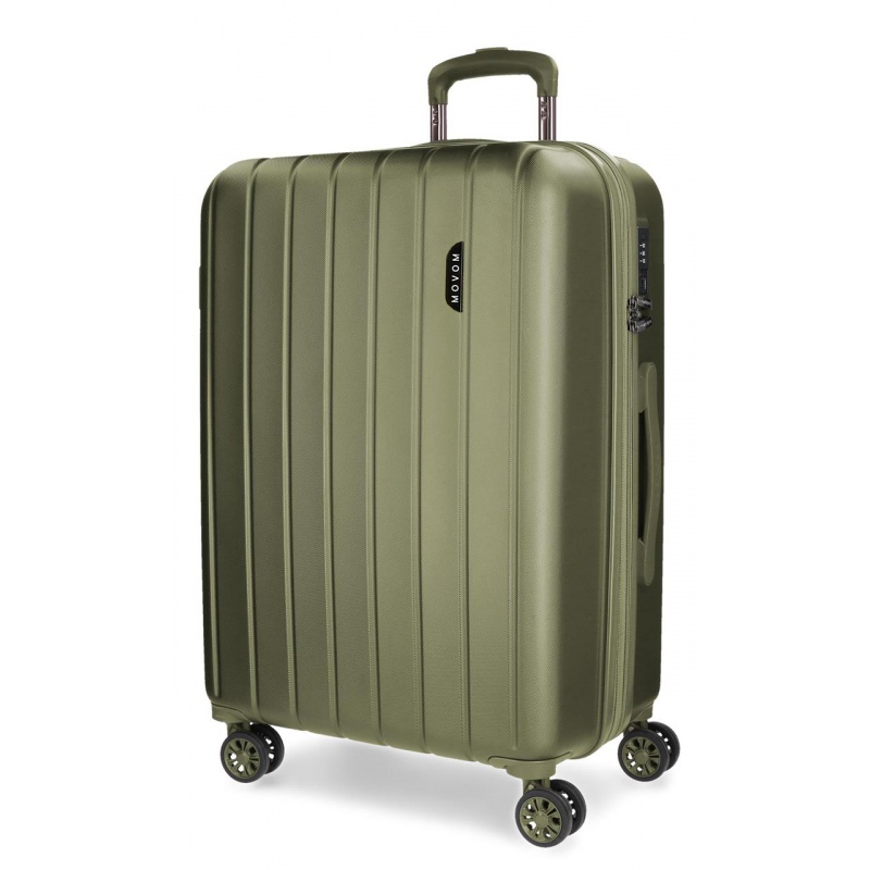 MOVOM Wood Khaki, Škrupinový cestovný kufor, 71x50x31cm, 108L, 531936A (large)
