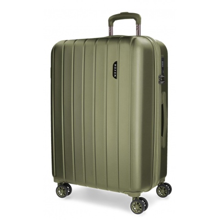 MOVOM Wood Khaki, Škrupinový cestovný kufor, 71x50x31cm, 108L, 531936A (large)